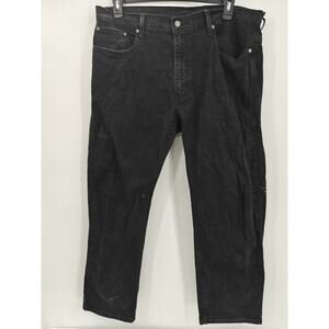 Levis 569 Jeans Mens 38x30 Black Loose Straight Mid Rise Medium Wash Denim